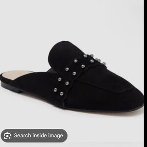 Stuart Weitzman superstud suede mule